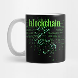 Blockchain Green text Mug